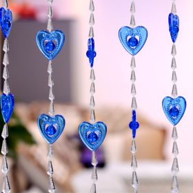 Household Plastic Crystal Acrylic Door Chain Decoration (Option: Transparent blue-70x190)